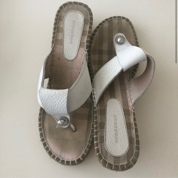 Burberry white Lester Espadrille sandal - Picture 1 of 5